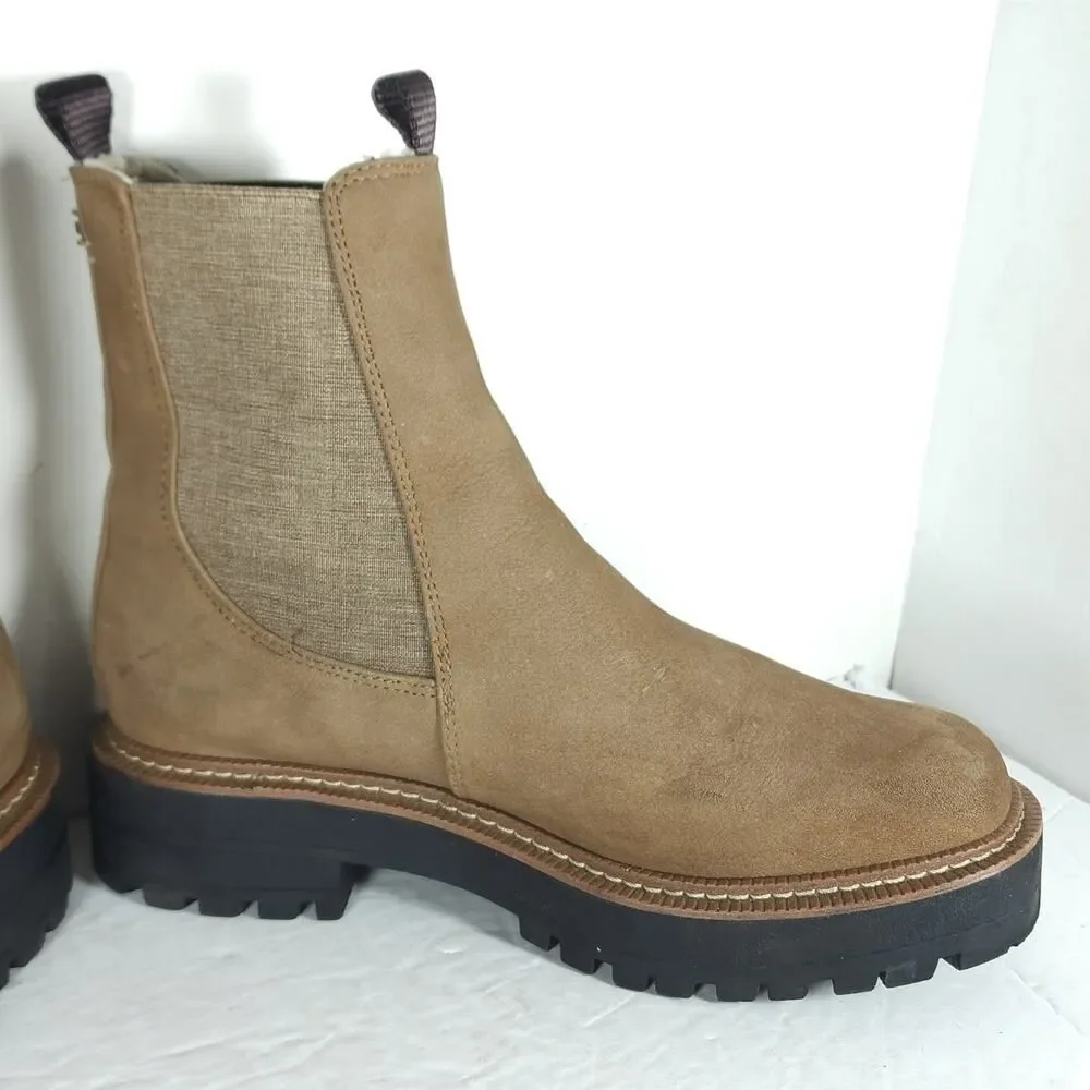 Sam Edelman Women's LAGUNA US9 Leather Tabaco Brown Lined Ankle Chelsea Boots
